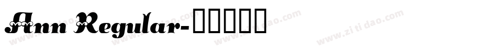Ann Regular字体转换